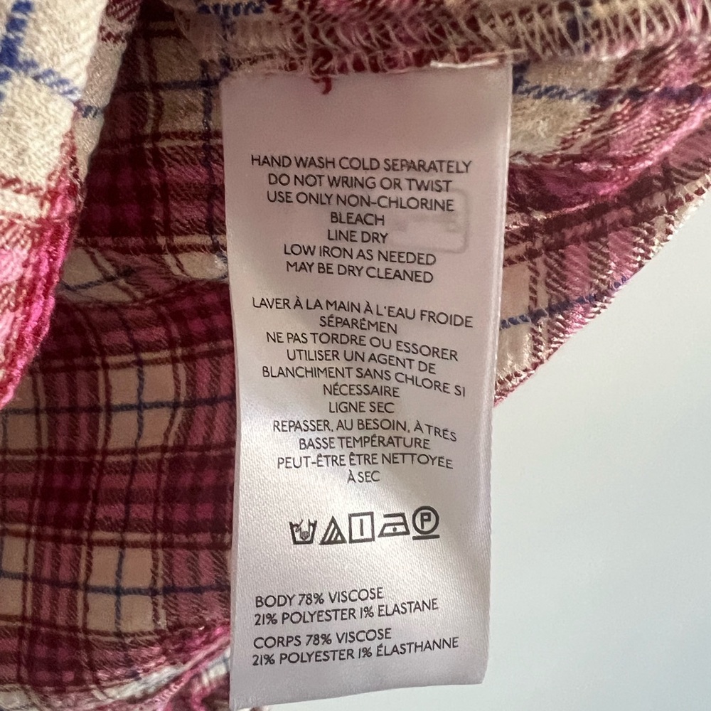 Pilcro Anthropologie The Keira Long-Sleeve Plaid Blouse - Picture 6 of 6